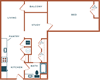 Legacy at Fitz Aurora CO A03B.2 One Bedroom with Study 1090 SF